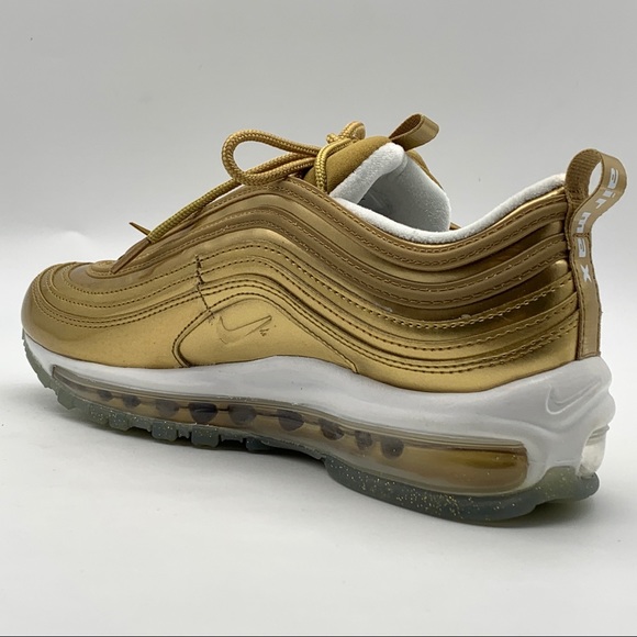 Nike Air Max 97 Metallic Gold Women's Running Sneakers - Picture 6 of 13